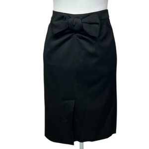 Moschino Elegant Bow Black Pencil Skirt